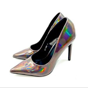 Dolls Kill Holographic Pumps